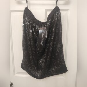 Pisarro nigjts Black Sequin skirt